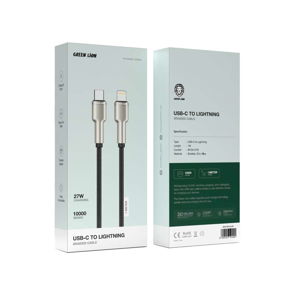 Green Lion Desert Spark Cable USB-C to Lightning 1M 27W - Linkphones Center